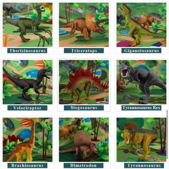 NWT TEMI DINOSAUR WORLD PLAYSET Educational Realistic Dinosaur Action Figure Set - Picture 4 of 15